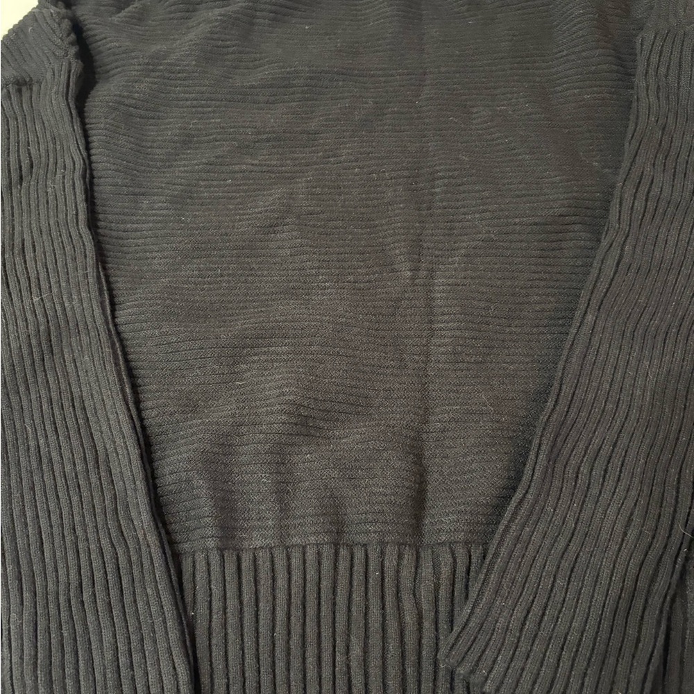 Efan Ribbed Black Turtleneck Tunic Sweater Size XL NWT